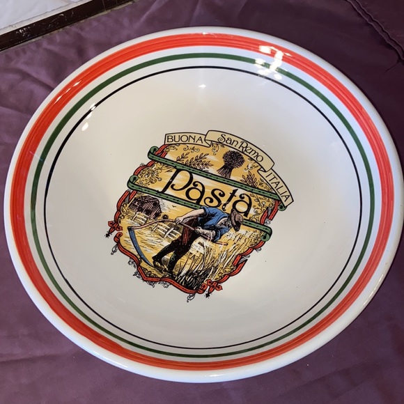Vintage Made In Italy Himark Buona Italia San Remo Pasta Serving Dish - Picture 3 of 7